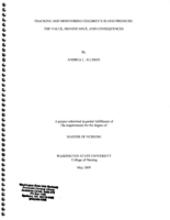 Tracking and Monitoring Children's Blood Pressure: The Value, Significance, and Consequences