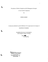 Perceptions of Diabetes Symptoms and Self-Management Strategies: A Cross Cultural Comparison
