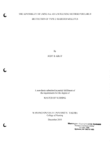 The Advisibility of Using A1c as a Screening Method for Early Detection of Type 2 Diabetes Mellitus