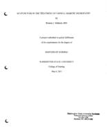 Acupuncture in the Treatment of Painful Diabetic Neuropathy