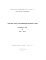 Managing Chronic Nonmalignant Pain in Patients with Addiction: Barriers, Risks, and Recommendations