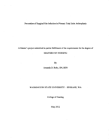 Prevention of Surgical Site Infection in Primary Total Joint Arthroplasty