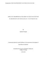Effects of Childhood Maltreatment on Executive Function in Adolescents and Young Adults 11 to 24 Years of Age