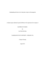 Understanding Risk Factors in Low Back Pain to Improve Self-Management