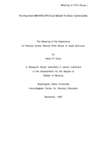 The Meaning of the Experience of Physical and/or Sexual Child Abuse to Adult Survivors