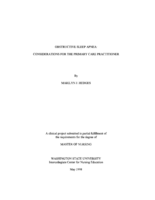Obstructive Sleep Apnea: Considerations for the Primary Care Practitioner