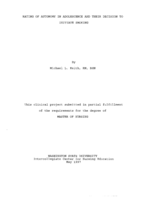 Rating of Autonomy in Adolescence and Their Decision to Initiate Smoking