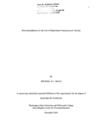 Recommendations for the Use of Heptavalent Pneumococcal Vaccine