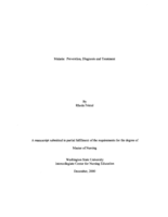 Malaria: Prevention, Diagnosis and Treatment