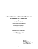 The Relationship Between Home Health Care and Hospital Readmission Rates for Congestive Heart Failure: A Review of Literature