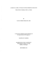 A Critical Look at Issues Facing Smoking Cessation Practices in Rural Populations
