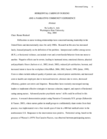 Horizontal Caring In Nursing and a Narrative Community Experience