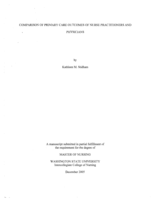 Comparison Of Primary Care Outcomes Of Nurse Practitioners And Physicians
