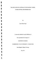 The Education of Australia's Psychiatric Nurses: Uncertainties and Possibilities