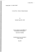 St. John's Wort: A Review of Selected Literature