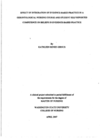 Effect of Integration of Evidence-Based Practice in a Gerontological Nursing Course and Student Self Reported Competence On Beliefs In Evidence-Based Practice