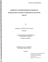 Community Acquired Methicillin Resistant Staphylococcus Aureus in Adolescents and Young Adults