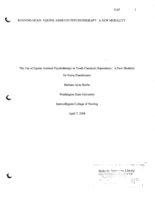 The Use of Equine Assisted Psychotherapy in Youth Chemical Dependency: A New Modality for Nurse Practitioners