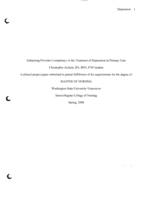 Enhancing Provider Competency in the Treatment of Depression in Primary Care