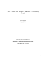 Life in a Golden Age: The Status of Women in China’s Tang Dynasty