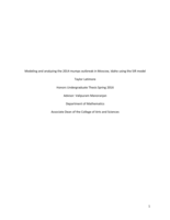 Modeling and analyzing the 2014 mumps outbreak in Moscow, Idaho, using the SIR model