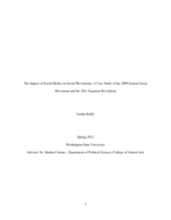 The impact of social media on social movements: A case study of 2009 green movement and the 2011 Egyptian revolution