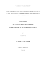 Arnold Schoenberg's verklarte nacht and Claude Debussy's prelude a l'apres-midi d'un faune: Tone poems shaped by culture in Germany and France in the 1890s