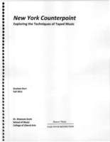 New York counterpoint: Exploring the techniques of taped music