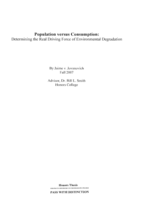 Population versus consumption: Determining the real driving force of environmental degration
