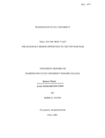 Hell no! We won't go! The rationale behind opposition of the Vietnam War
