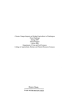 Climate change impacts on dryland agriculture in Washington