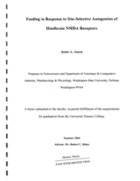Feeding in response to site-selective antagonists of hindbrain NMDA receptors