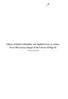 Effects of relative humidity and applied force on atomic force microscopy images of the S-form of phage fd