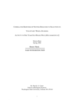 Correlated response of nesting behavior to selection on voluntary wheel-running activity in one year old house mice (Mus domesticus)