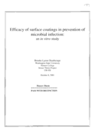 Efficacy of surface coatings in prevention of microbial infection: an in vitro study