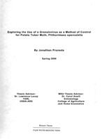 Exploring the use of a granulovirus as a method of control for potato tuber moth, phthorimaea operculella