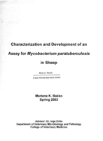 Characterization and development of an assay for mycobacterium paratuberculosis