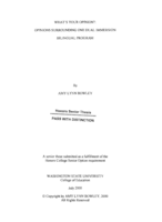 What's your opinion? Opinions surrounding one dual immersion bilingual program