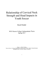 Relationship of cervical neck strength and head impacts in youth soccer
