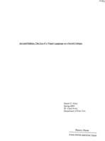 Art and politics; The use of a visual language as a social critique