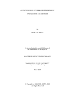 Overexpression of Oprki gene expression and alcohol use disorder