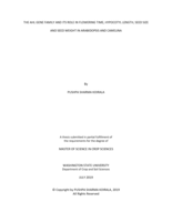 The AHL gene family and its role in flowering time, hypocotyl length, seed size and seed weight in Arabidopsis and Camelina