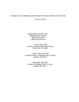 Vitamin D and Depressive Symptoms in Women During the Winter: A Pilot Study