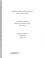 The Effects of Sex Education on Adolescent Contraceptive Use