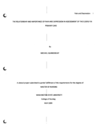 The Relationship and Importance of Pain and Depression in Assessment of the Elderly in Primary Care