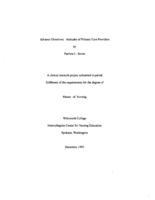 Advance Directives: Attitudes of Primary Care Providers