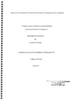 Barriers to the Treatment of Chronic Pain that Result in Emergency Room Congestion