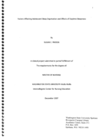 Factors Affecting Adolescent Sleep Deprivation and Effects of Daytime Sleepiness