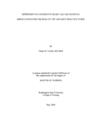 Depression in Congestive Heart Failure Patients: Implications for the Role of the Advance Practice Nurse