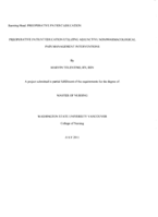 Preoperative Patient Education Utilizing Adjunctive Nonpharmacological Pain Management Interventions